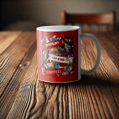 コーヒおもしろいー群集マンガの動物ファンが登場 コーヒーマグカップ