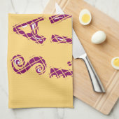 コーヒおもしろいー自撮り引用文デザイン キッチンタオル (四つ折り)