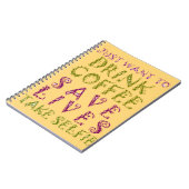 コーヒおもしろいー自撮り引用文デザイン ノートブック (左側)