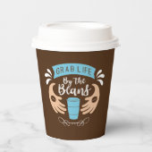 コーヒおもしろいー語アート紙カップ 紙コップ (正面)