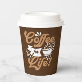 コーヒおもしろいー語アート紙カップ 紙コップ (正面)