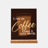 コーヒおもしろいー語アート アクリルサイン (正面)