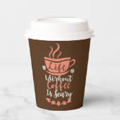 コーヒおもしろいー語アート 紙コップ (正面)