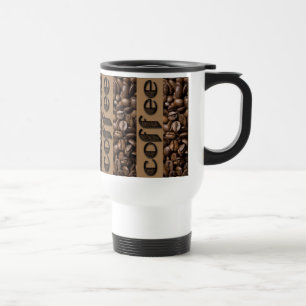 コーヒおもしろいー豆タイポグラフィコーヒーラバートラベル トラベルマグ