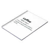 コーヒおもしろいー辞書の定義 ノートブック (左側)