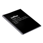 コーヒおもしろいー辞書の定義 ノートブック (右側)