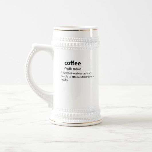 コーヒおもしろいー辞書の定義 ビールジョッキ (左)