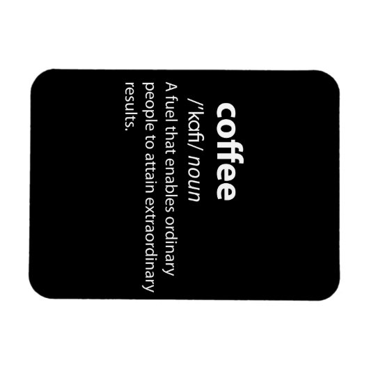 コーヒおもしろいー辞書の定義 マグネット (横)