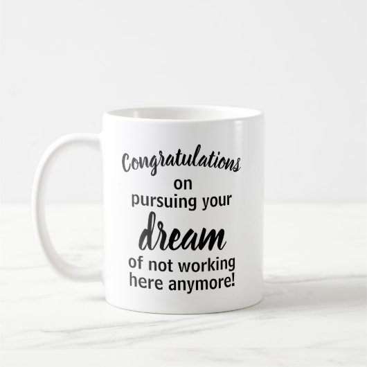 コーヒおもしろいー離れ・マグカップの共同作業者への贈り物 コーヒーマグカップ (左)