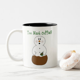 コーヒおもしろいー雪だるまマグカップ ツートーンマグカップ