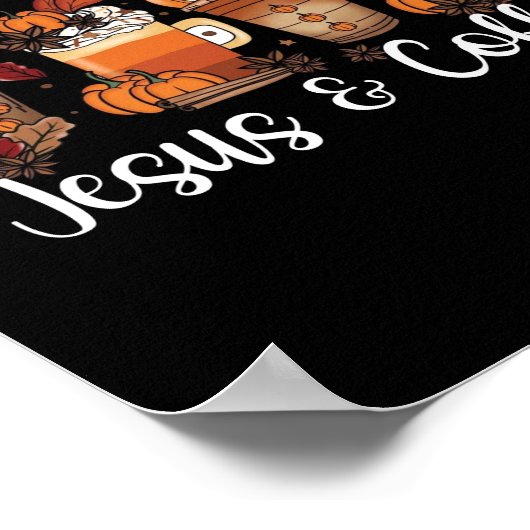 コーヒおもしろいー・イエス・カフェイン好きで煽ら感謝していれる ポスター (角)