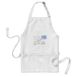 コーヒおもしろいー&シュガー漫画 スタンダードエプロン