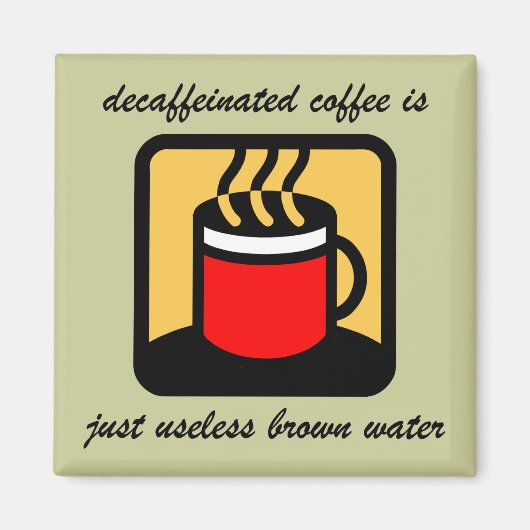 コーヒおもしろいー マグネット (正面)