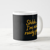 コーヒおもしろいー・マグファースト私はコーヒーを飲む ジャンボコーヒーマグカップ (正面右)