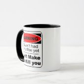 コーヒおもしろいー・マ警告グ マグカップ (正面左)