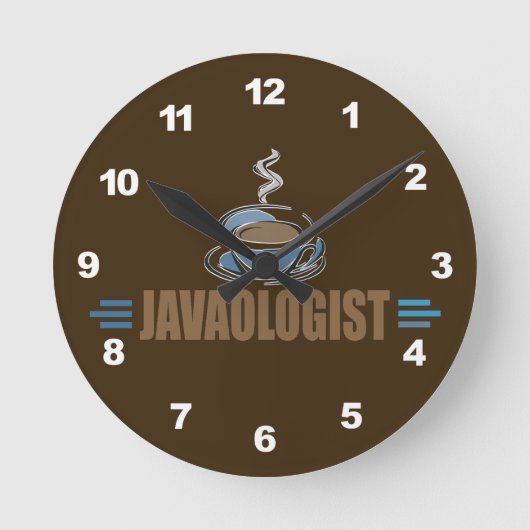 コーヒおもしろいー ラウンド壁時計 (正面)