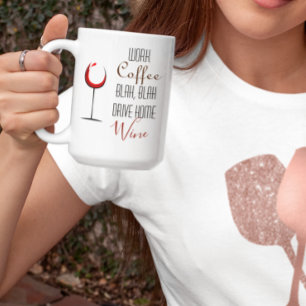 コーヒおもしろいー・ワイン愛好家の仕事 コーヒーマグカップ