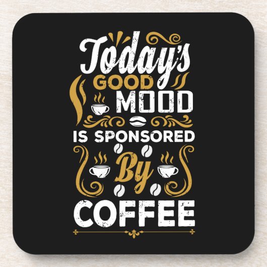 コーヒおもしろいー「今日の気分」 | コーヒユーモアのあるーセット コースター (正面)
