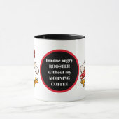 コーヒおもしろい怒ー製の鶏 マグカップ (中央)