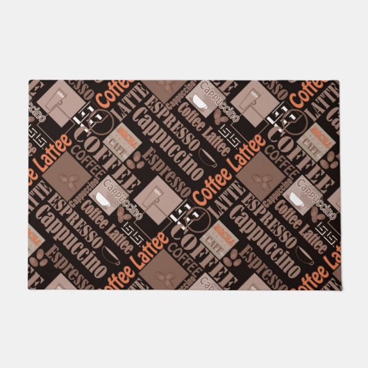コーヒお気に入りのー ドアマット (正面)