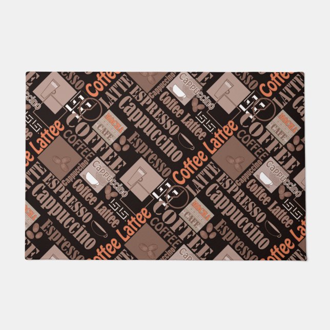 コーヒお気に入りのー ドアマット (正面)
