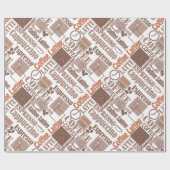 コーヒお気に入りのー ラッピングペーパー (フラット)