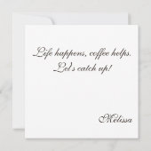 コーヒお洒落ー飲み熊 | Let's Catch up! 招待状 (裏面)