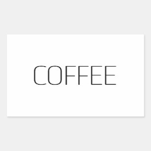 コーヒお洒落ー 長方形シール