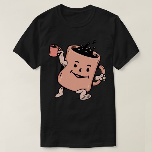 コーヒかっこいー文字版 Tシャツ (デザイン正面)