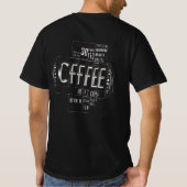 コーヒはっきりしたー愛好家のための幾何学的タイポグラフィティー Tシャツ (裏面)