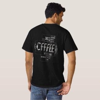 コーヒはっきりしたー愛好家のための幾何学的タイポグラフィティー Tシャツ