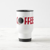 コーヒはっきりしたー文字ブラックレッドホワイト トラベルマグ (中央)