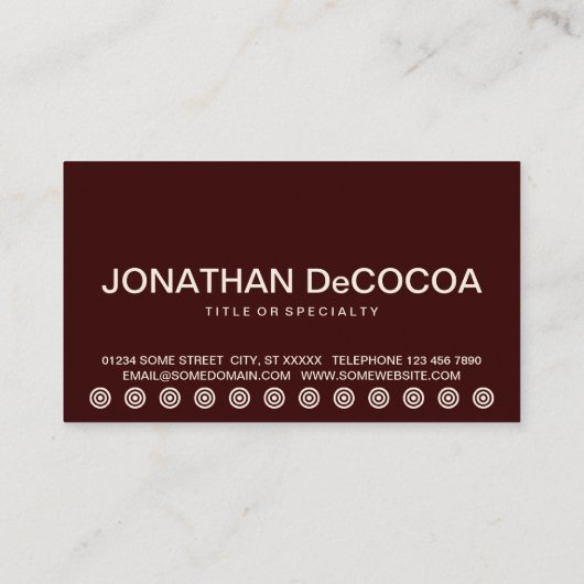 コーヒはっきりしたー顧客ロイヤリティカード ロイヤリティカード (裏面)