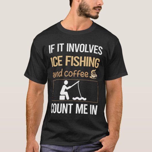 コーヒもしーアイス魚釣り Tシャツ (正面)