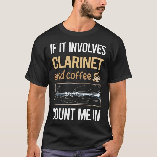 コーヒもしー・クラリネット Tシャツ (正面)