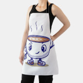 コーヒよくはしゃぐーおもしろいデザイン エプロン (インサイチュ)