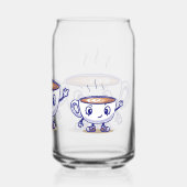 コーヒよくはしゃぐーおもしろいデザイン ガラス缶 (裏面)