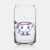 コーヒよくはしゃぐーおもしろいデザイン ガラス缶 (左)