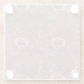 コーヒよくはしゃぐー今モカ模様 ガラスコースター (裏面)