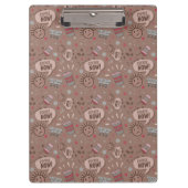 コーヒよくはしゃぐー今モカ模様 クリップボード (正面)