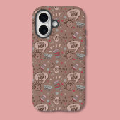 コーヒよくはしゃぐー今モカ模様 iPhone 16ケース