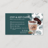 コーヒエレガントーカップグリーンカフェベーカリー 名刺 (正面)