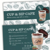 コーヒエレガントーカップグリーンカフェベーカリー 名刺