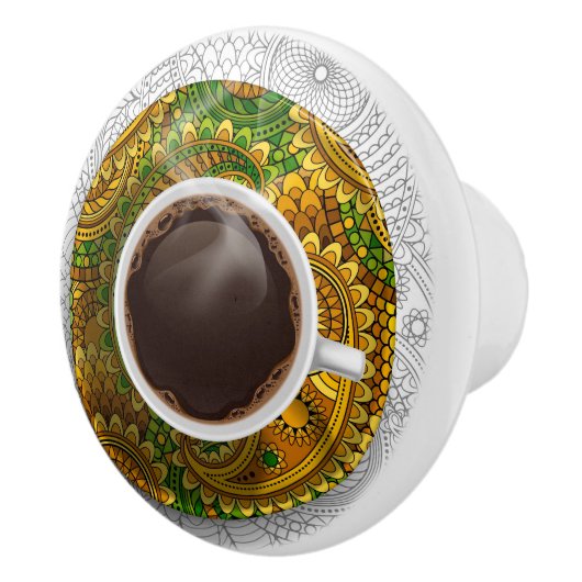 コーヒエレガントーカップドロワーノブ – SRF セラミックノブ (右)