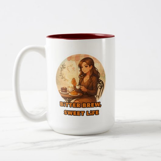 コーヒエレガントーカフェマグカップ ツートーンマグカップ (左)