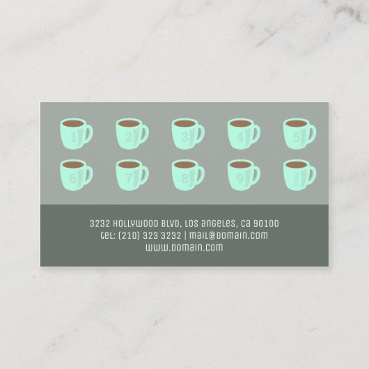 コーヒエレガントーショップロイヤリティパンチ ロイヤリティカード (裏面)