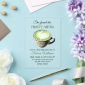 コーヒエレガントーテーマパーフェクトマチャブライダルシャワー アクリル招待状 (インサイチュ (ウェディング))