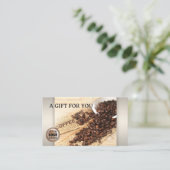 コーヒエレガントー写真ギフト券 割引カード (スタンド正面)