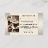 コーヒエレガントー写真ギフト券 割引カード (裏面)