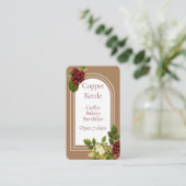 コーヒエレガントー豆コーヒーショップ名刺 名刺 (スタンド正面)